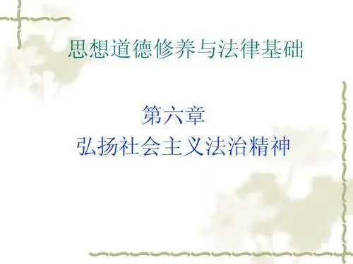 第6章弘扬社会主义法治精神