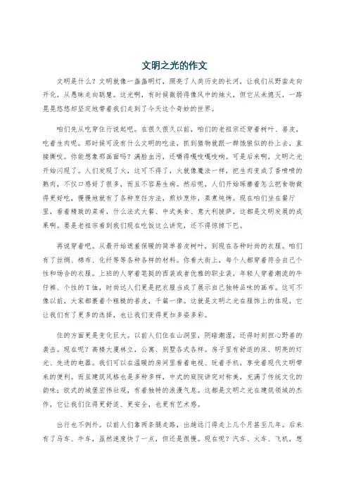 文明之光的作文