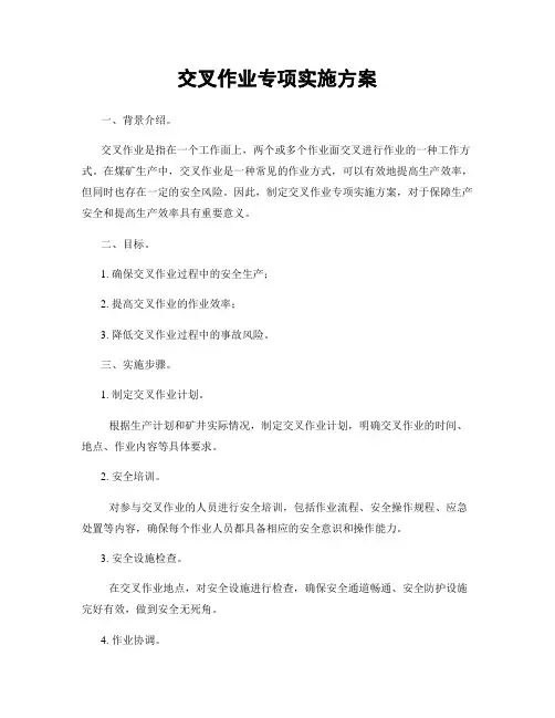 交叉作业专项实施方案