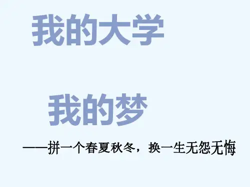我的大学_我的梦主题班会