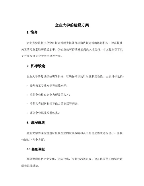 企业大学的建设方案