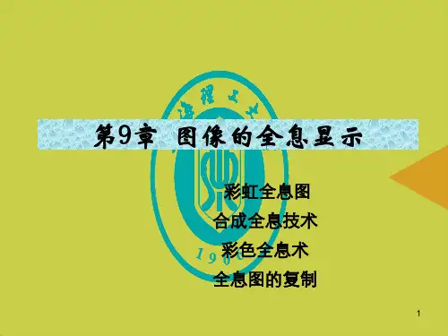 【精选】图像的全息显示PPT资料
