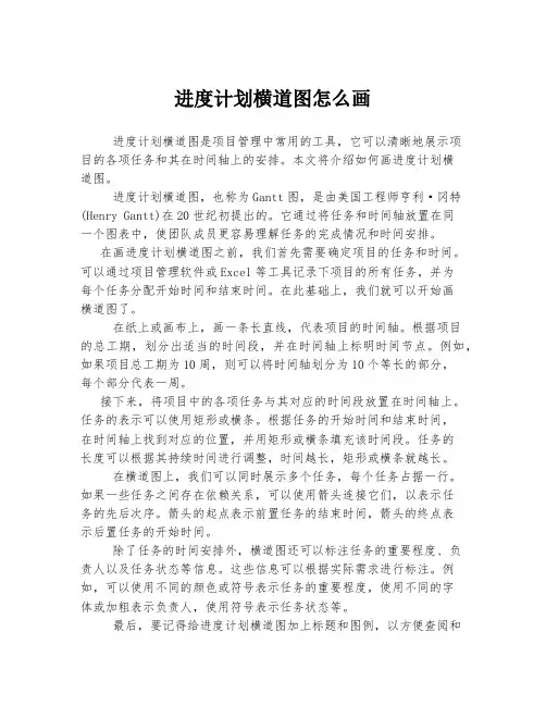 进度计划横道图怎么画