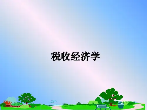 最新税收经济学教学讲义ppt课件