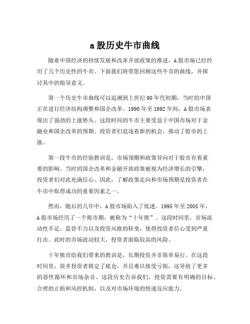 a股历史牛市曲线
