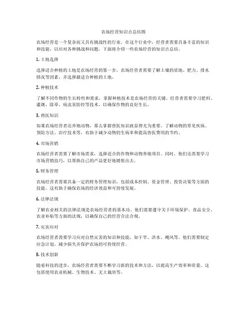 农场经营知识点总结图