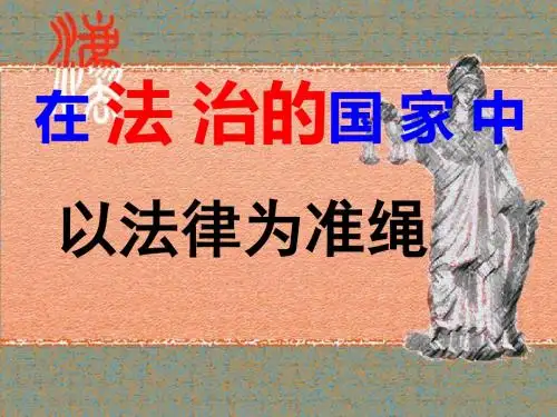 以法律为准绳