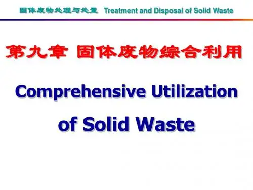 第九章 固体废物的综合利用