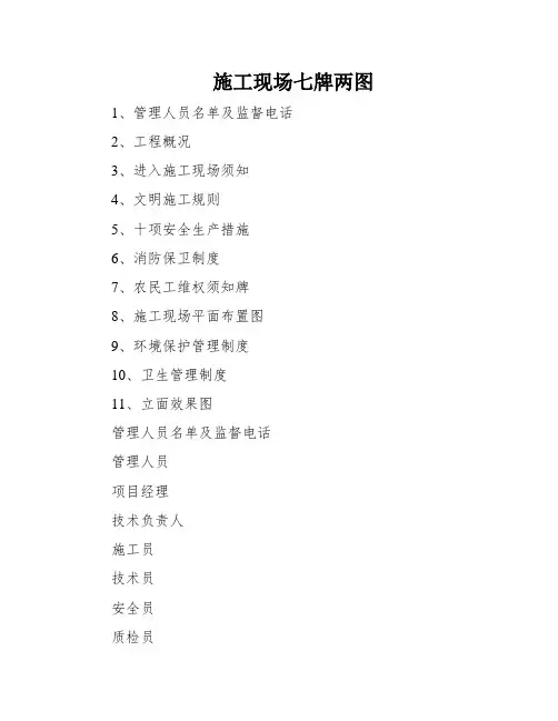 施工现场七牌两图