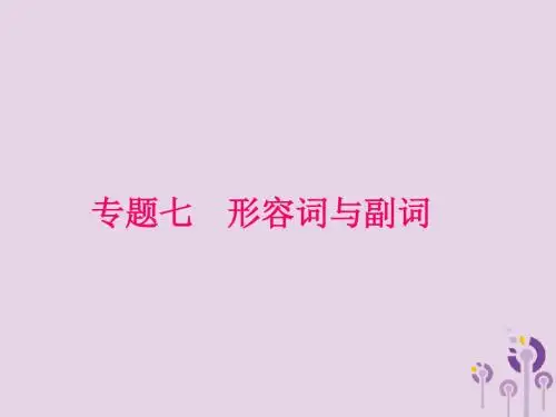 课标通用中考英语总复习专题七形容词与副词ppt课件