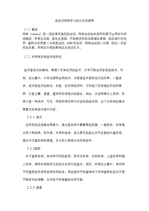 网球论文