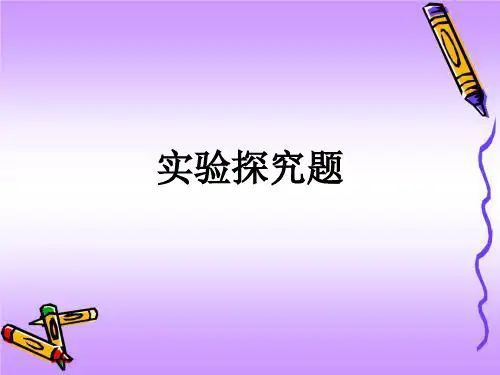 中考化学专题复习：实验探究题复习课(共17张PPT)