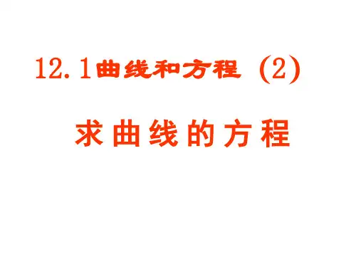高中数学沪教版高二下册：12.1《曲线和方程》课件2