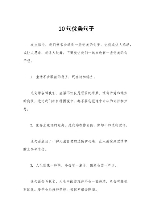 10句优美句子