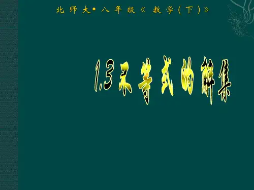 不等式的解集ppt课件一