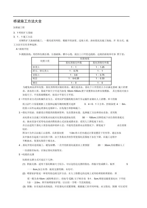 桥梁施工方法大全