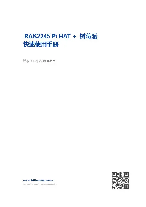 RAK2245PiHAT+树莓派快速使用手册