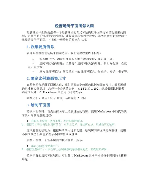 经营场所平面图怎么画