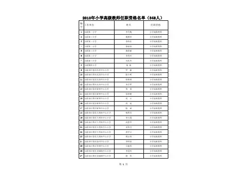 小学高级教师