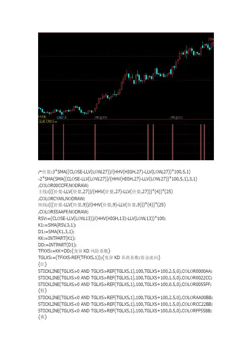 文华财经期货软件指标公式源码十战八胜指标公式源码