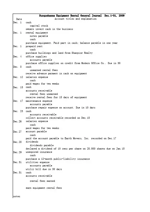 会计学——企业决策的基础(英文版)课后习题答案_comprehensive_problem_1(完整版)