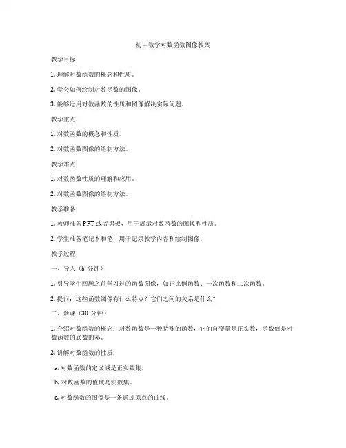 初中数学对数函数图像教案