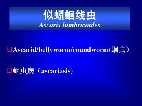 蛔虫、鞭虫、蛲虫