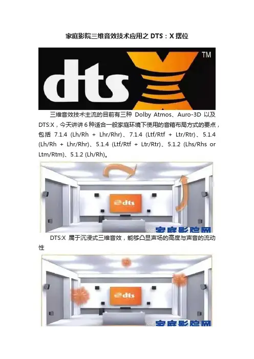 家庭影院三维音效技术应用之DTS：X摆位
