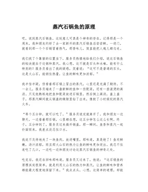 蒸汽石锅鱼的原理