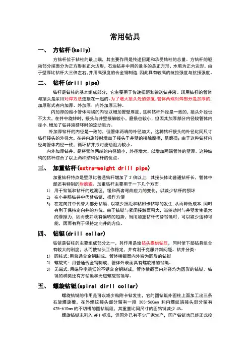 常用钻具介绍