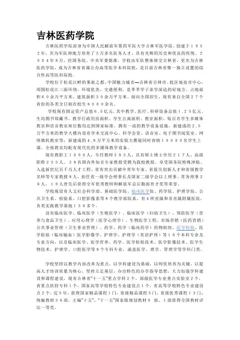 吉林医药学院