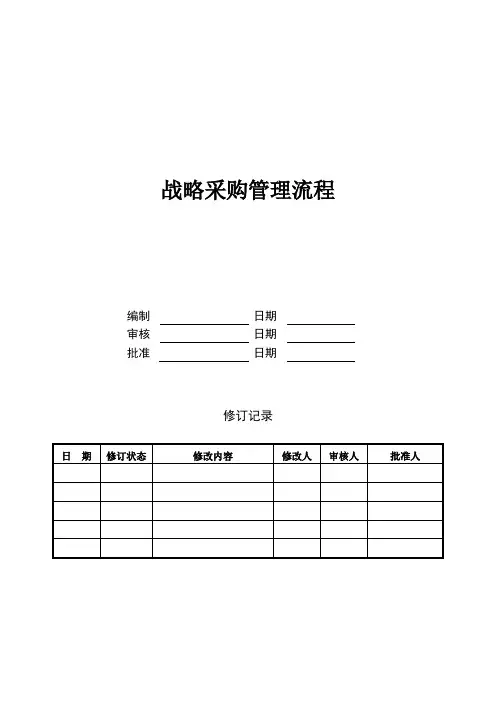 战略采购管理流程