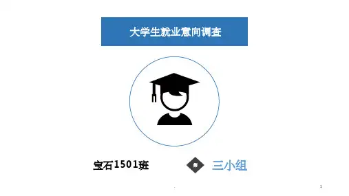 大学生就业意向调查PPT