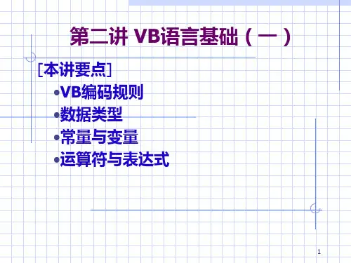 第二讲VB基础(一)PPT课件