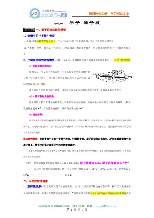 原子核知识点
