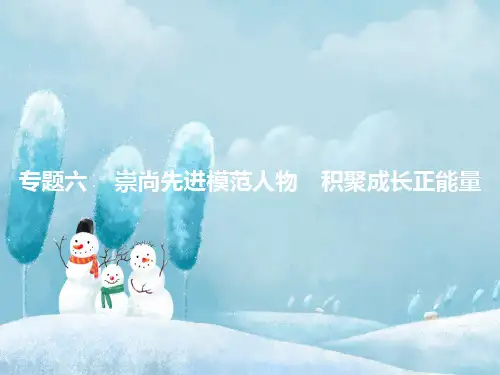 中考政治专题六崇尚先进模范人物积聚成长正能量复习课件_98