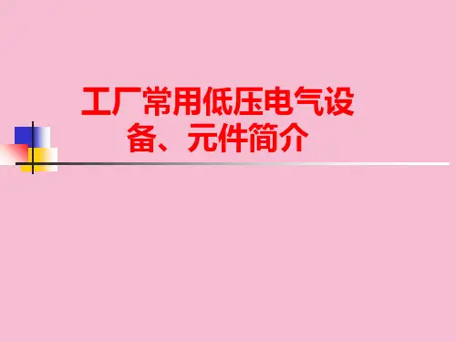 工厂常用电气设备、元件简介ppt课件