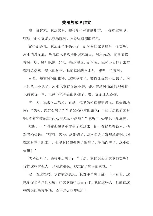 美丽的家乡作文精选10篇