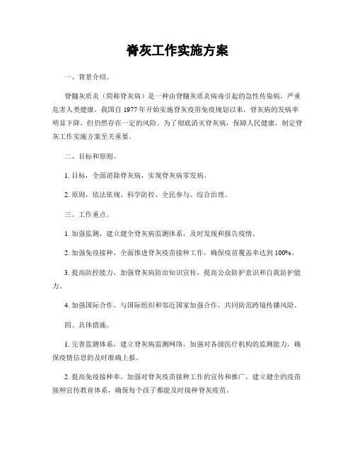 脊灰工作实施方案