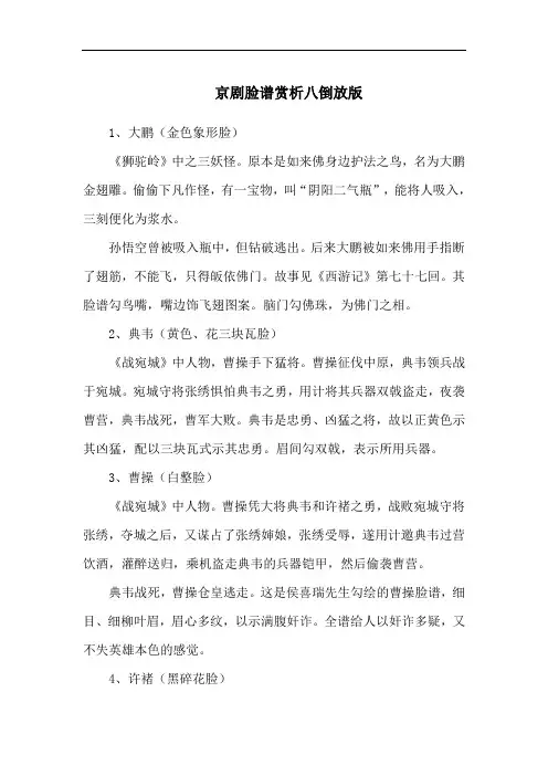 京剧脸谱赏析八倒放版