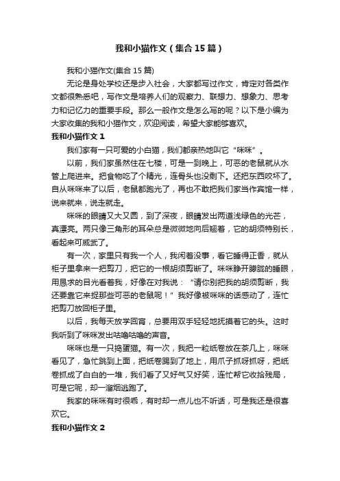 我和小猫作文（集合15篇）