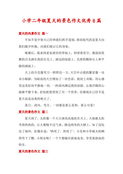 小学二年级夏天的景色作文优秀8篇