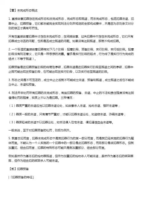 第贰拾玖期_犯罪形态——重点知识点