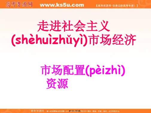安徽省淮南市第十三中学高一政治必修一市场配置资源课件共张
