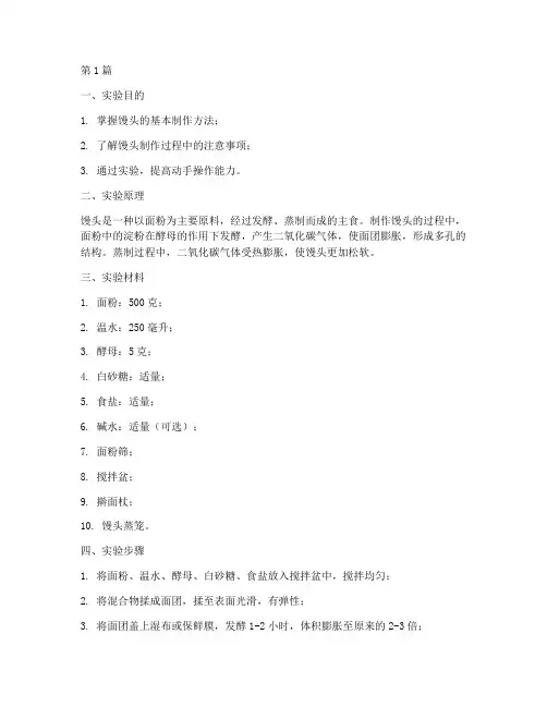 用馒头做实验报告(3篇)