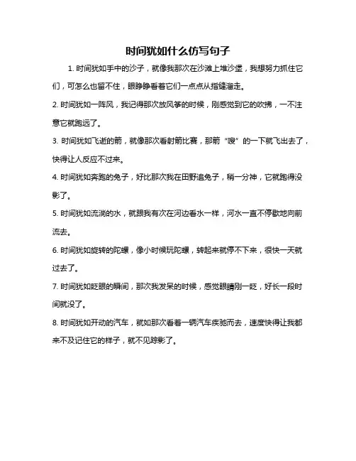 时间犹如什么仿写句子