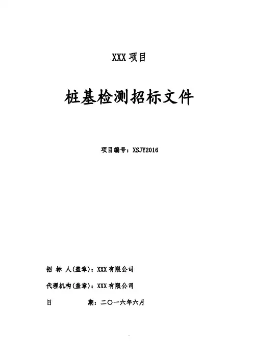 桩基检测招标文件