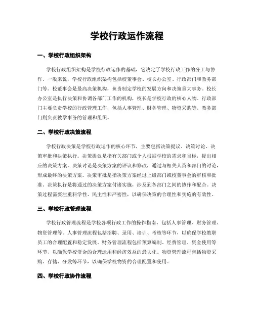 学校行政运作流程