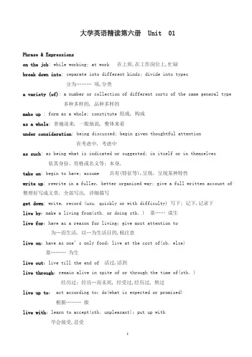 大学英语精读第六册