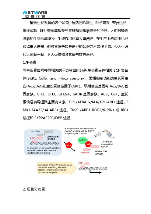 植物激素信号转导途径简介